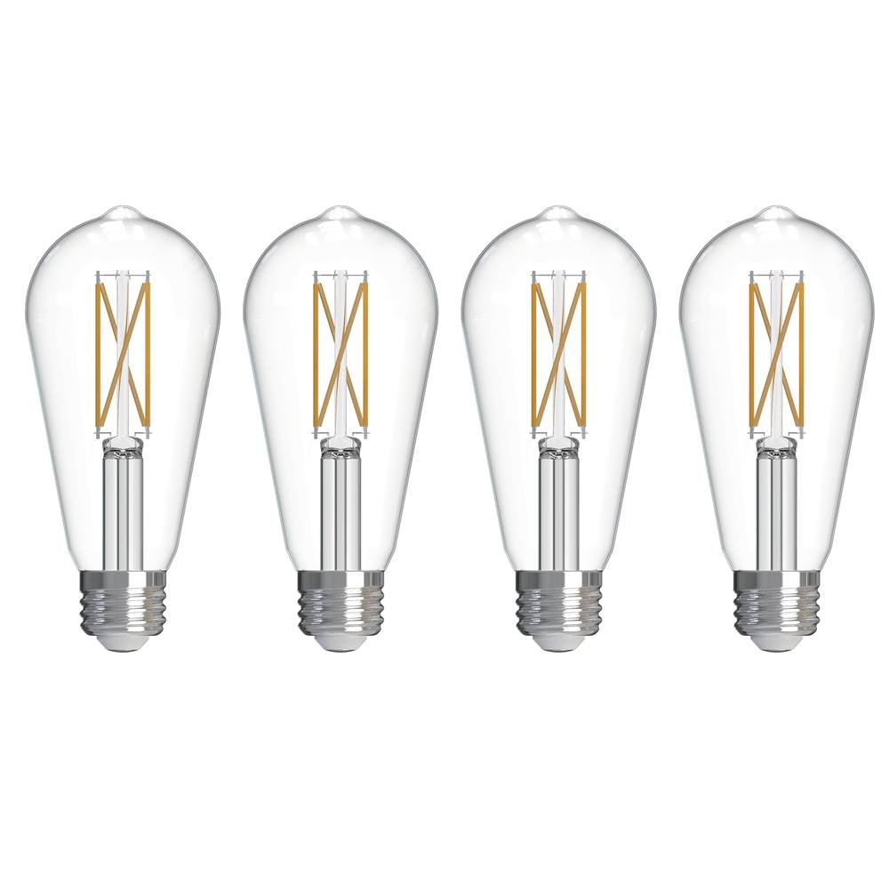 Bulbrite 776243  7w Led St18 3000k Filament E26 Dim - 4pk Image 1