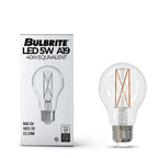 Bulbrite  5w Led A19 2700k Filament E26 Dim