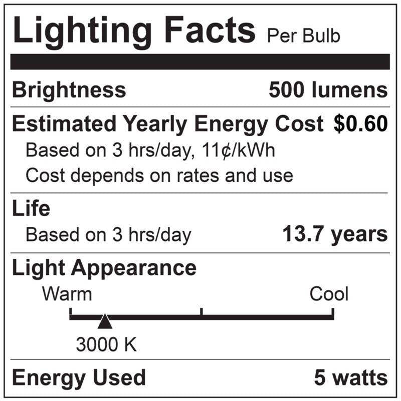 Bulbrite 776403  5w Led G16 3000k - 1800k Filament Milky Warm Dim E12 Image 4