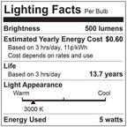 Bulbrite 776403  5w Led G16 3000k - 1800k Filament Milky Warm Dim E12 Image 4