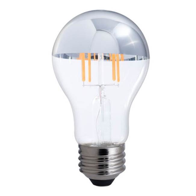 Bulbrite 776671 Half Chrome 4.5w Led A19 2700k Filament Half Mirror E26 120v Fully Compatible Dimming Image 1