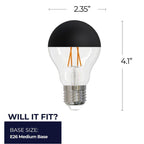 Bulbrite 776833  5w Led A19 2700k Filament Half Black Fully Compatible Dimming Image 5