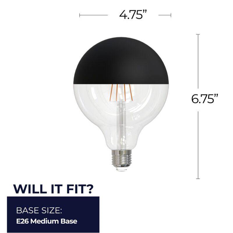 Bulbrite 776836  6w Led G25 2700k Filament Half Black Fully Compatible Dimming Image 5