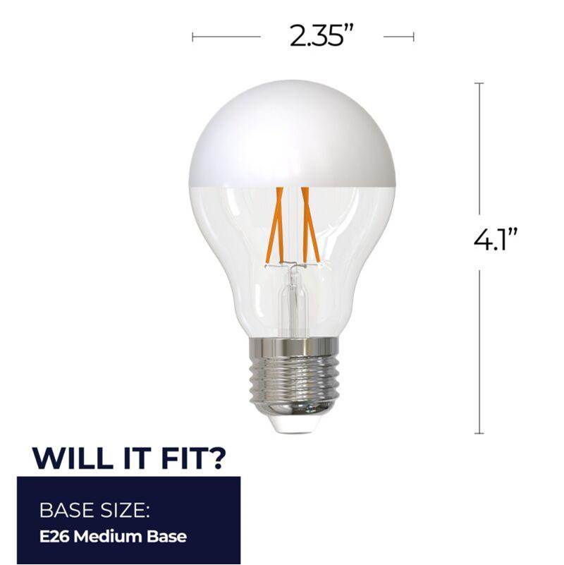 Bulbrite 776837  5w Led A19 2700k Filament Half White Fully Compatible Dimming Image 5