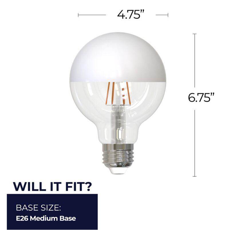 Bulbrite 776840  6w Led G25 2700k Filament Half White Fully Compatible Dimming Image 5