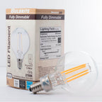 Bulbrite  4.5w Led G16 2700k Filament E12 120v Fully Compatible Dimming