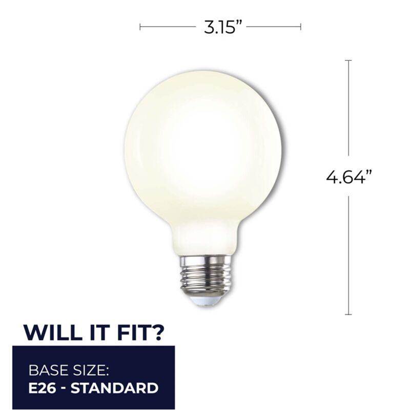 Bulbrite 776944  8.5w Led G25 2700k Filament E26 Milky Fully Compatible Dimming Image 4