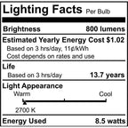 Bulbrite 776944  8.5w Led G25 2700k Filament E26 Milky Fully Compatible Dimming Image 3