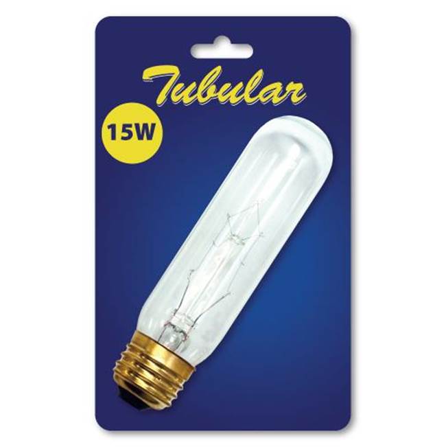Bulbrite  15w T10 Tubular Clear E26 120v 1pk Blister