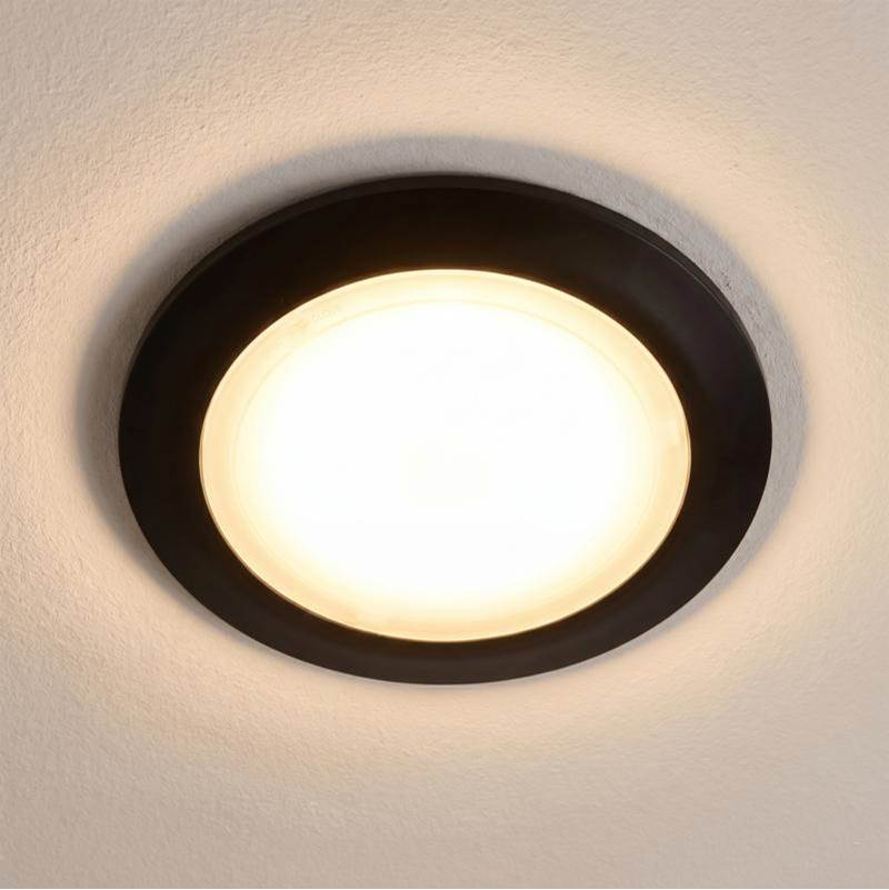 Bulbrite 773287 Black 12w Led 7'' Round Disc Light 3000k Black Image 3