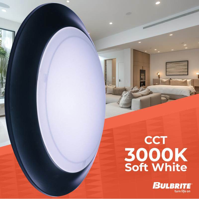 Bulbrite 773287 Black 12w Led 7'' Round Disc Light 3000k Black Image 6