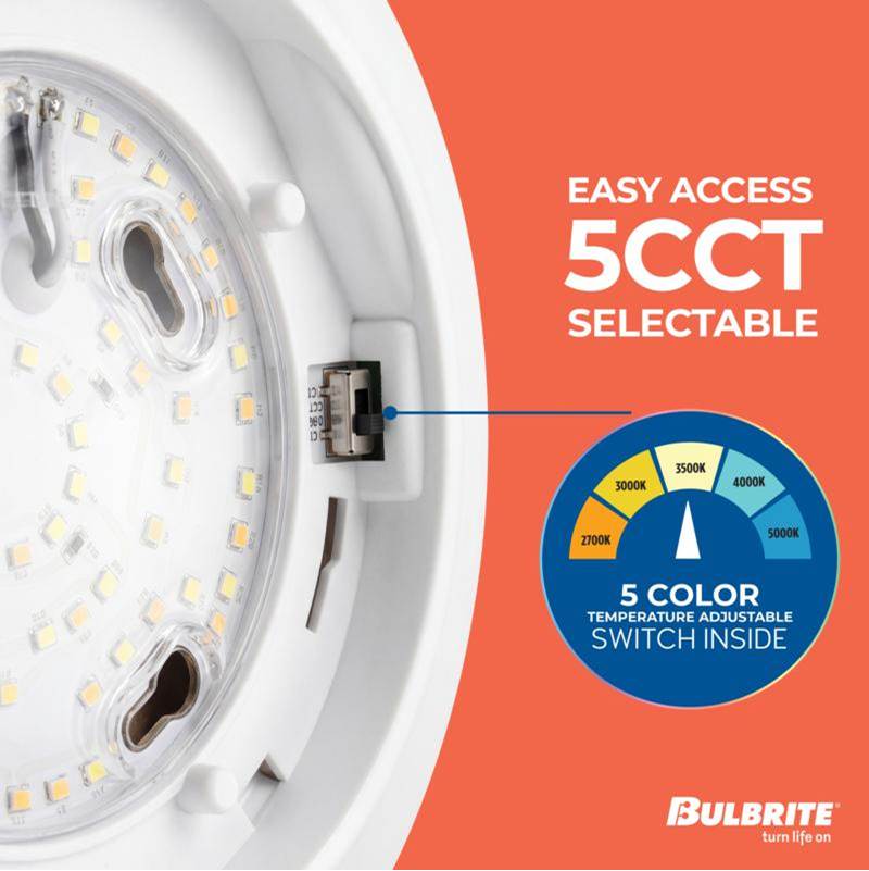 Bulbrite 773285 White 12w Led 7'' Round Disc Light 5cct White Image 6