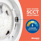 Bulbrite 773285 White 12w Led 7'' Round Disc Light 5cct White Image 6
