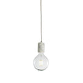 Bulbrite  Natural Marble White Pendant W/ 8.5w Led G40 2700k Filament E26 Fully Compatible Dimming