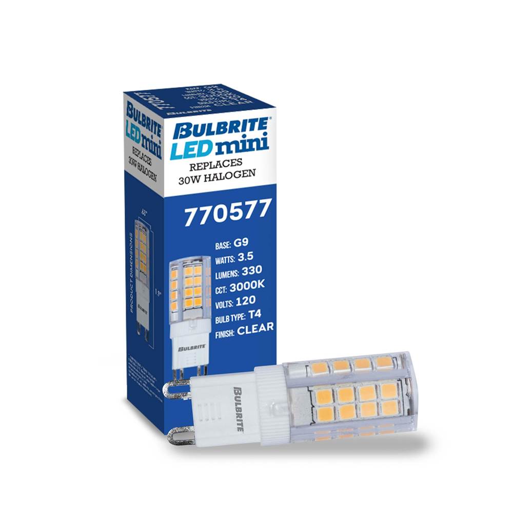 Bulbrite  3.5w Led G9 Clear 3000k 120v