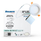 Bulbrite  18w Led 8'' Recessed Downlight W/ Metal Jbox And Baffle White Round Dimmable 90cri 4000k 120v