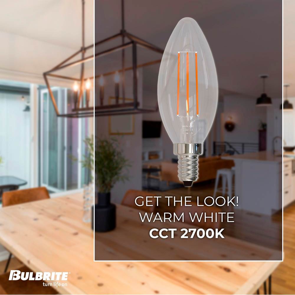 Bulbrite 776200  4w Led B11 2700k Filament E12 Dim Image 2