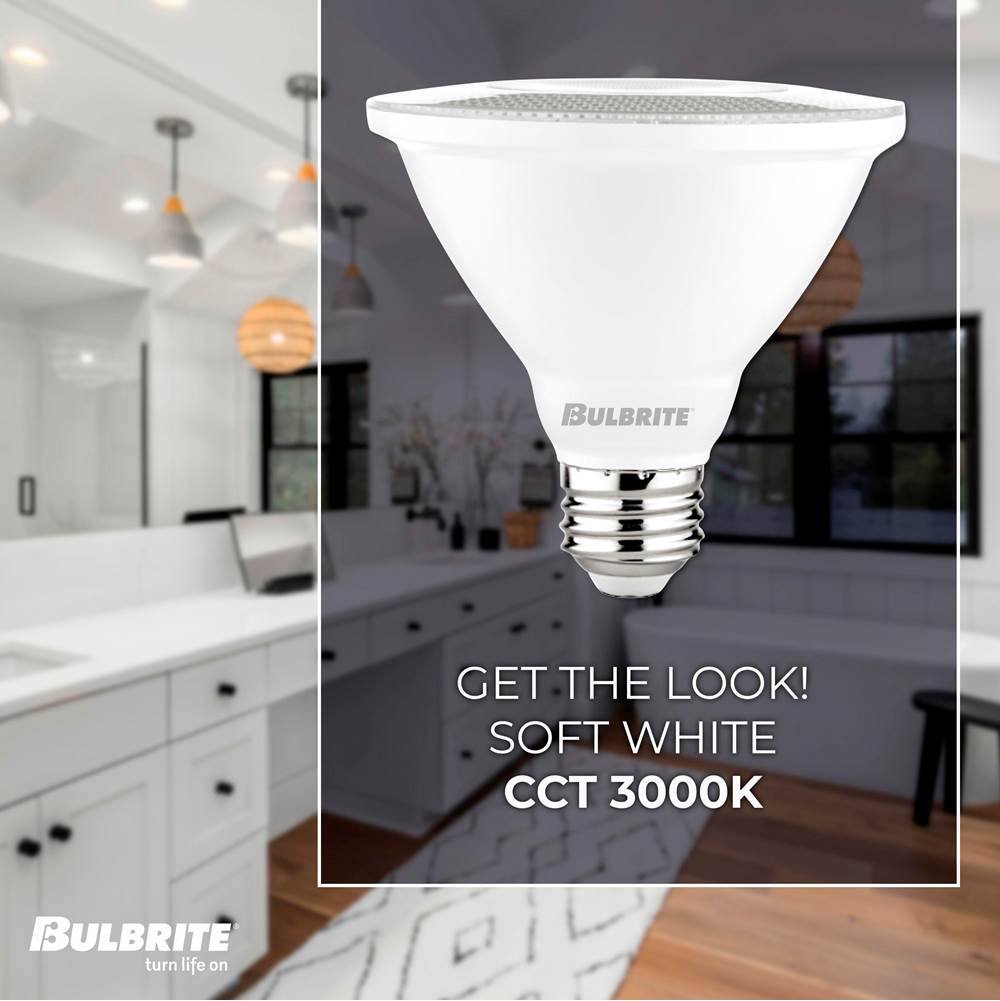 Bulbrite 772245  10w Led Par30 Short Neck 3000k 80cri Basics Flood Wet Dimmable Image 2