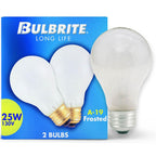 Bulbrite  25w A19 Frost E26 130v 2pk