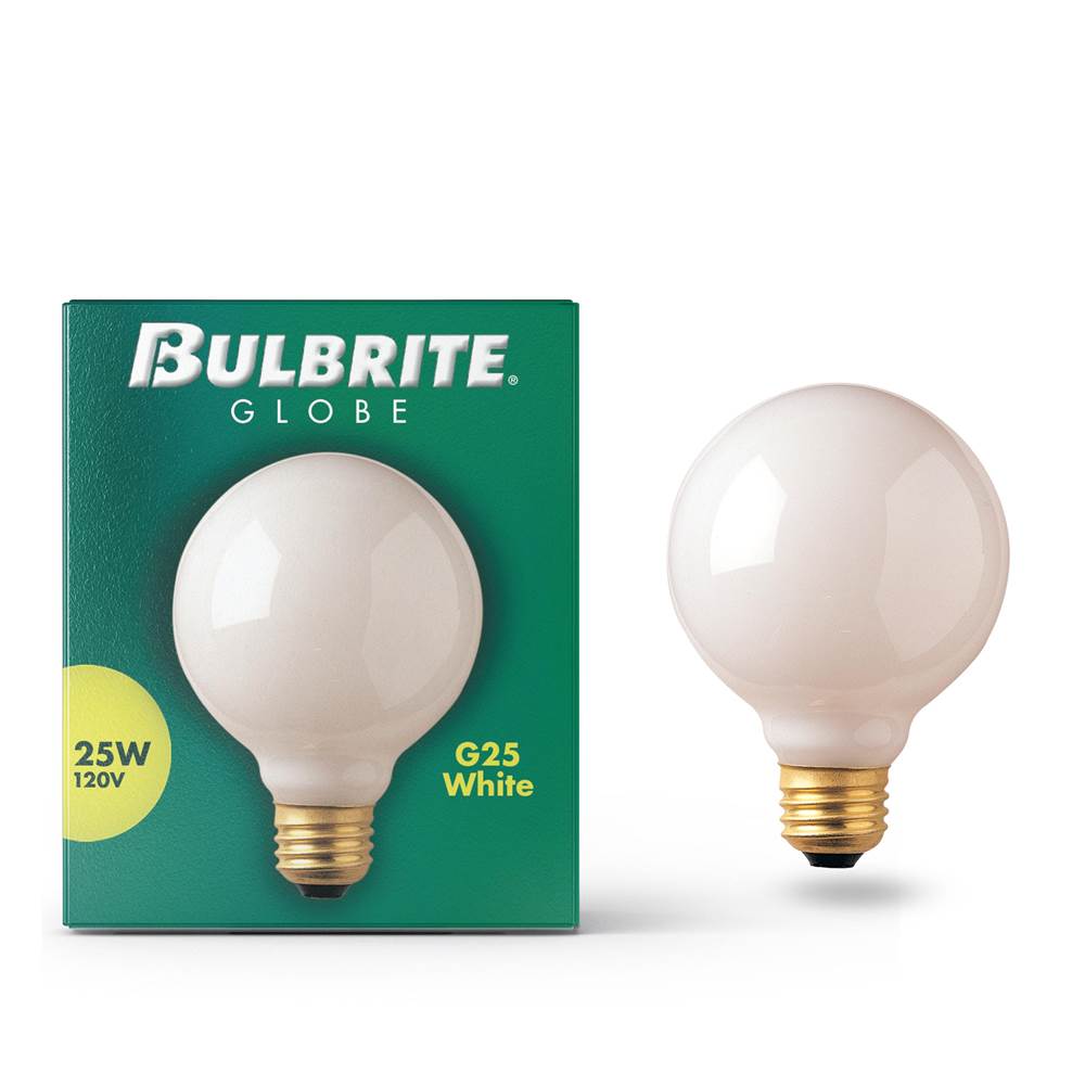 Bulbrite  25w G25 Globe White E26 120v