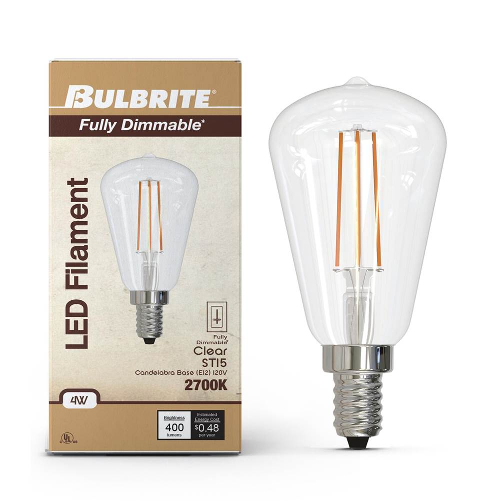 Bulbrite  4w Led St15 2700k Filament Fully Compatible Dimming
