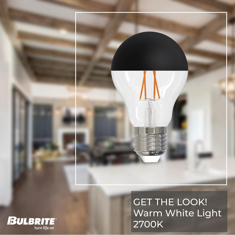 Bulbrite 776833  5w Led A19 2700k Filament Half Black Fully Compatible Dimming Image 9