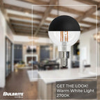 Bulbrite 776834  2.5w Led G16 2700k Filament Half Black E12 Fully Compatible Dimming Image 9