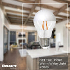 Bulbrite 776837  5w Led A19 2700k Filament Half White Fully Compatible Dimming Image 9