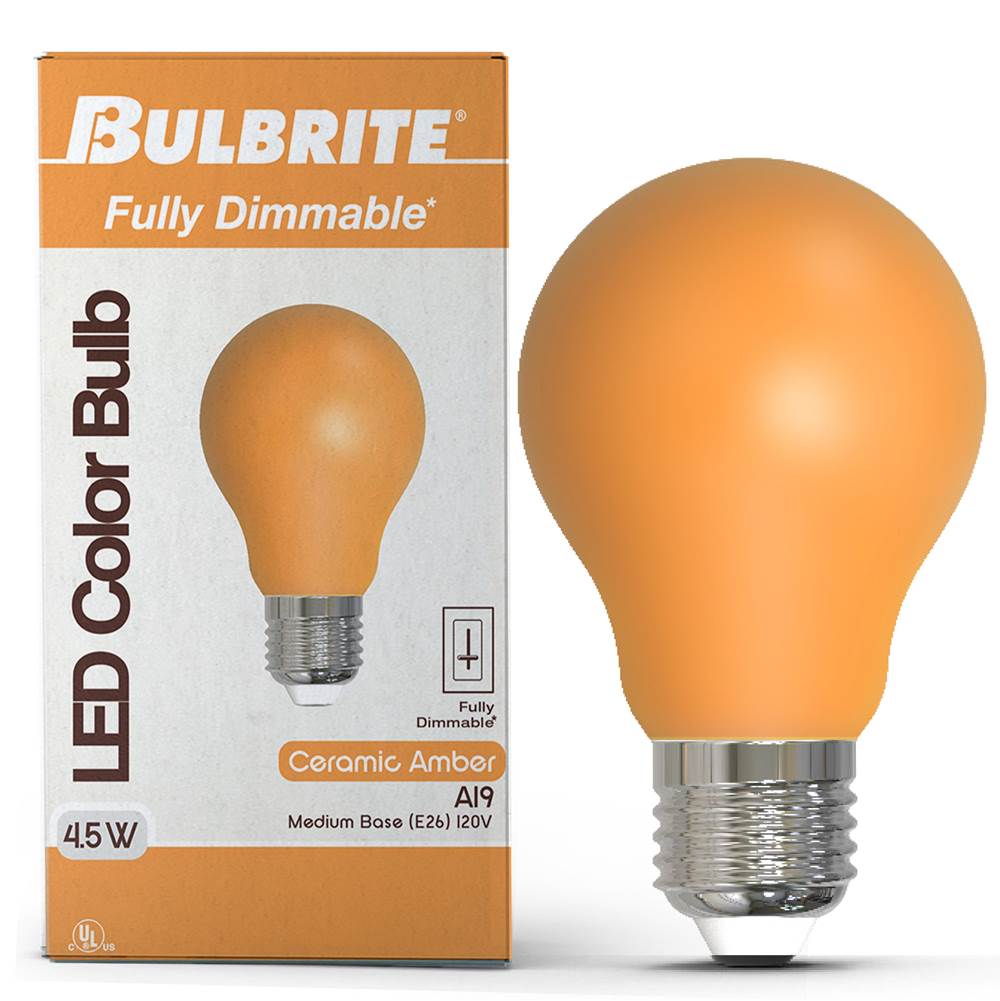 Bulbrite  4.5w Led A19 Amber Filament Dimmable