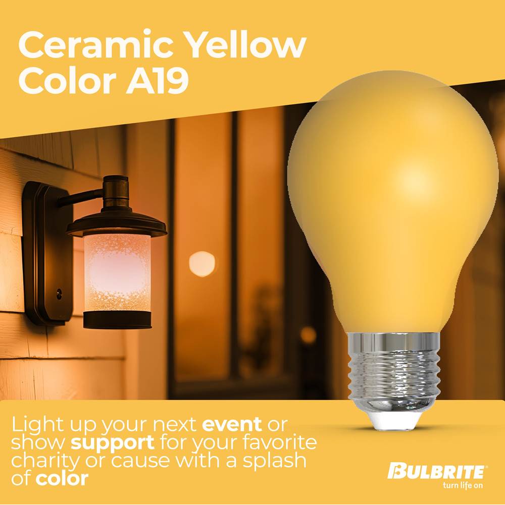 Bulbrite 776107  4.5w Led A19 Yellow Filament Dimmable Image 2