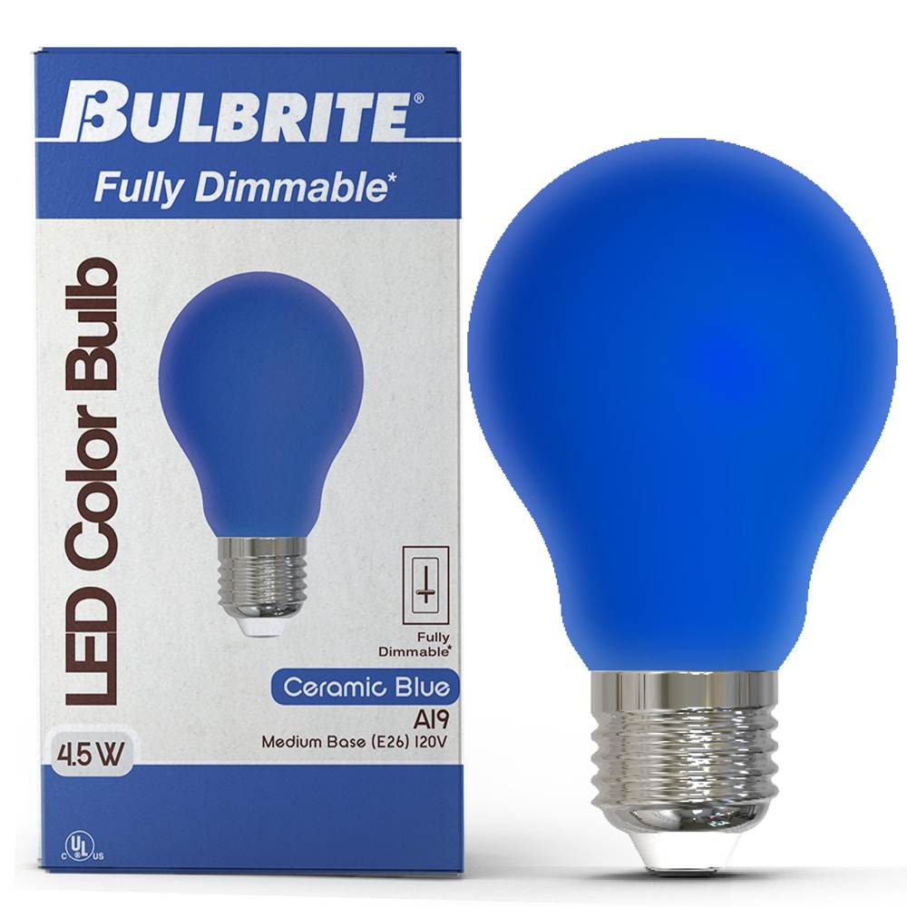 Bulbrite  4.5w Led A19 Blue Filament Dimmable