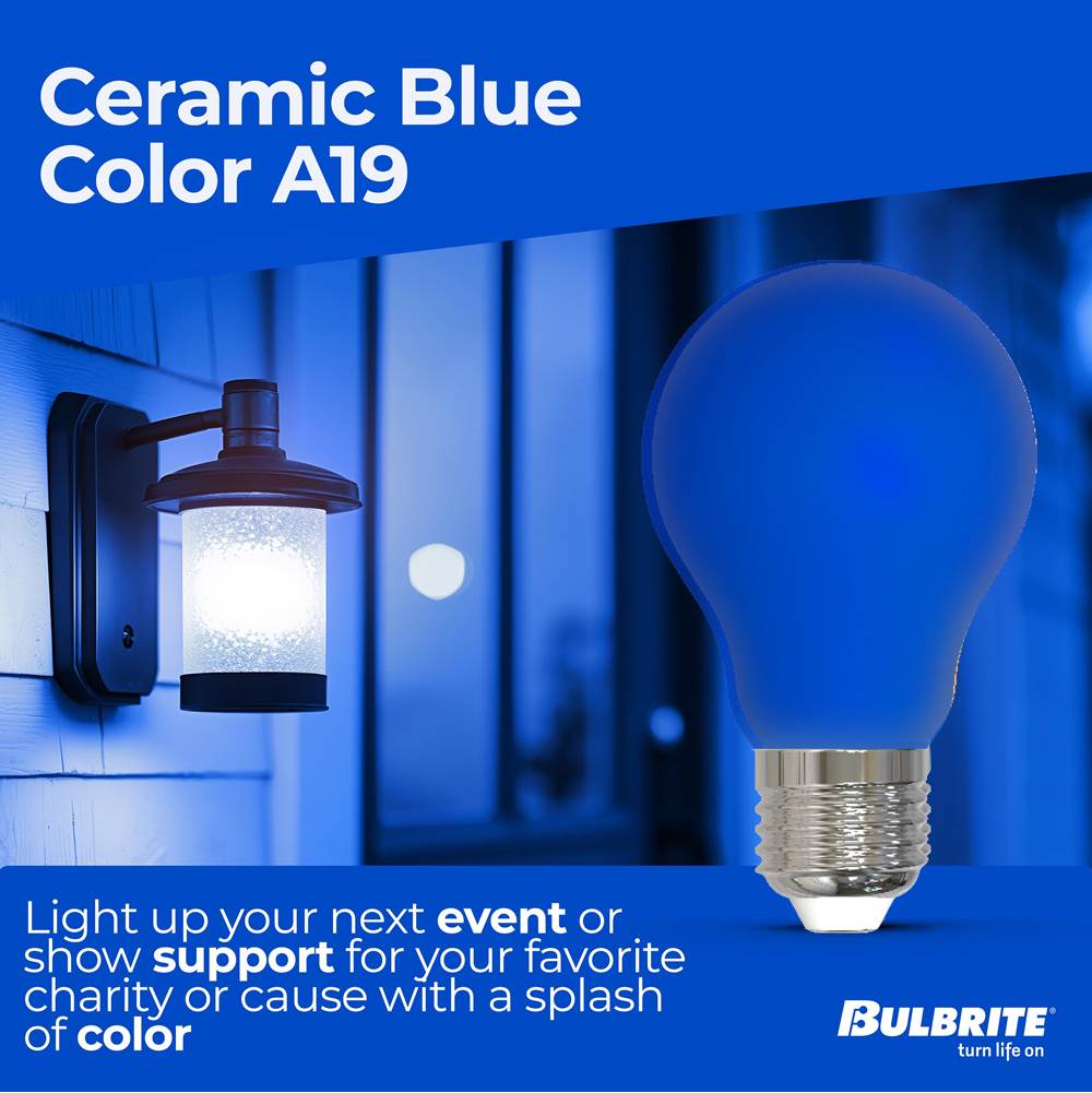 Bulbrite 776109  4.5w Led A19 Blue Filament Dimmable Image 2