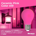 Bulbrite 776110  4.5w Led A19 Pink Filament Dimmable Image 2