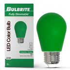 Bulbrite  2.5w Led S14 Green Filament Dimmable