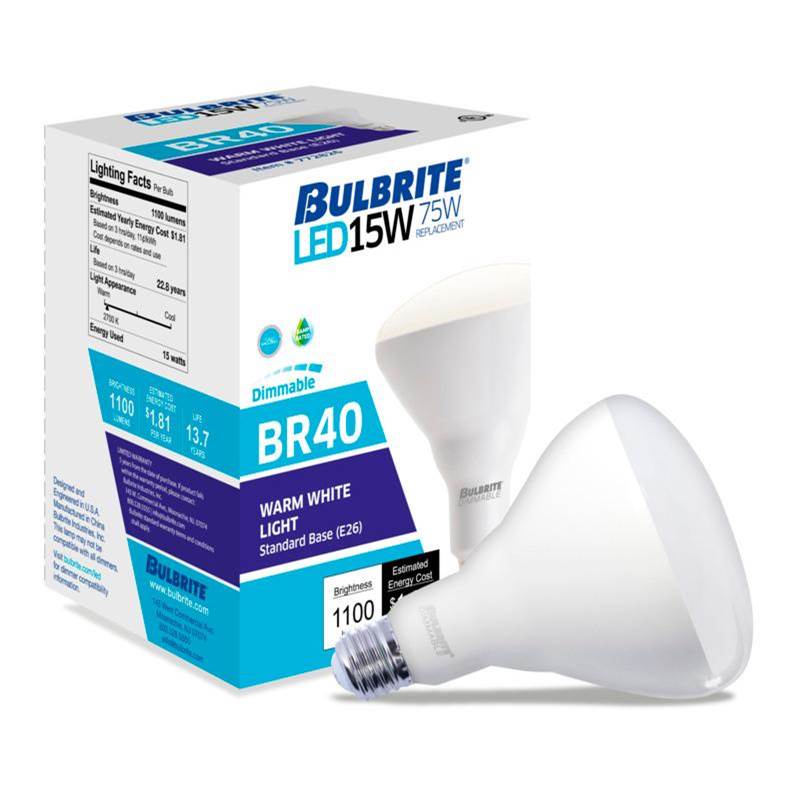 Bulbrite  15w Led Br40 2700k E26 120v