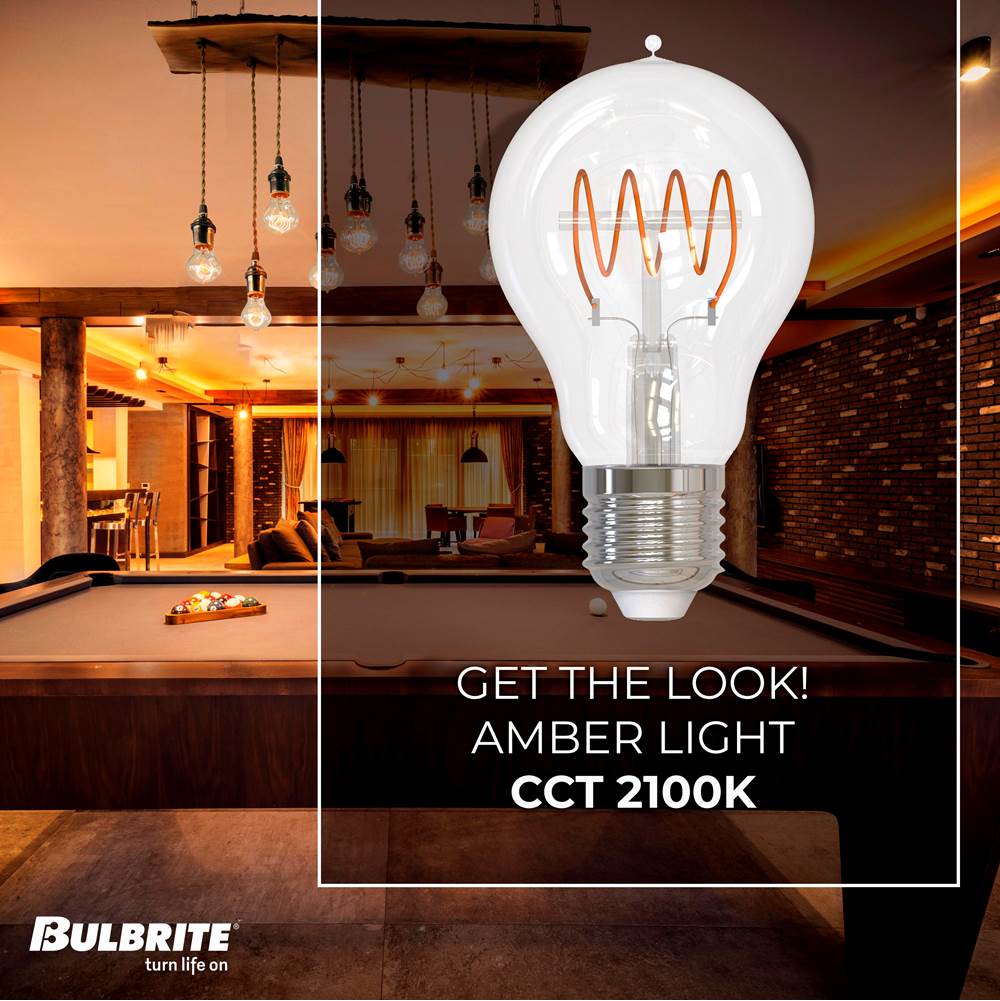 Bulbrite 776514  4.5w Led A19 2100k Curved Filament Loop Image 2