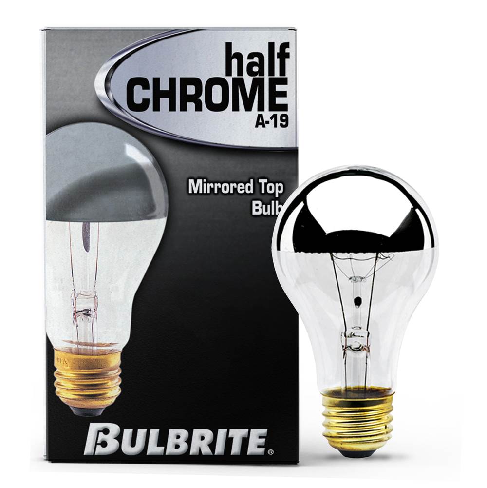 Bulbrite  60w A19 Half Chrome E26 120v
