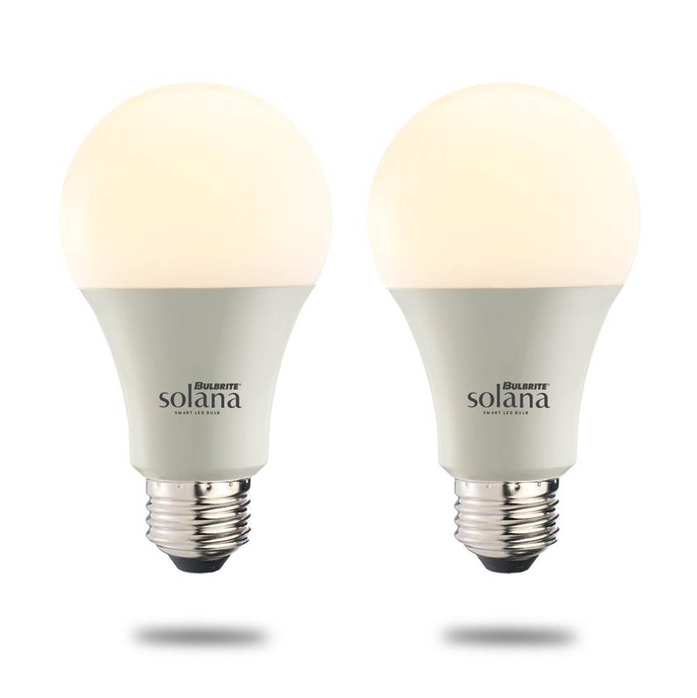 Bulbrite 190121 Frost Smart Led Wifi Bulb 8w A19 White Light 60w Equivalent 2pk Image 1