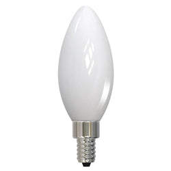 Bulbrite  5w Led B11 2700k Filament E12 Milky Fully Compatible Dimming