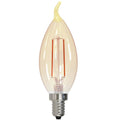 Bulbrite  2.5w Led Ca10 2100k Filament Nostalgic E12 Fully Compatible Dimming