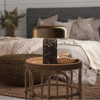 Bulbrite K70501 Black Marble / Brushed Brass Cordless Table Lamp Fluted Column Black Marble Brushed Brass Image 2