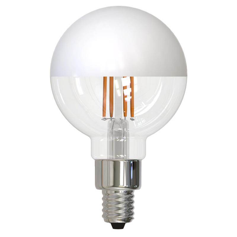 Bulbrite 776838  2.5w Led G16 2700k Filament Half White E12 Fully Compatible Dimming Image 1