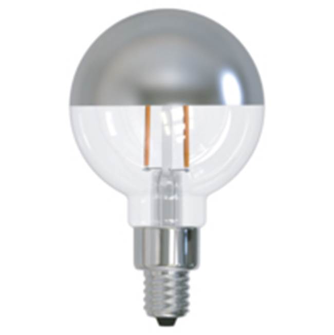 Bulbrite 776771 Half Chrome 2.5w Led G16 2700k Filament Half Mirror E12 Fully Compatible Dimming Image 1