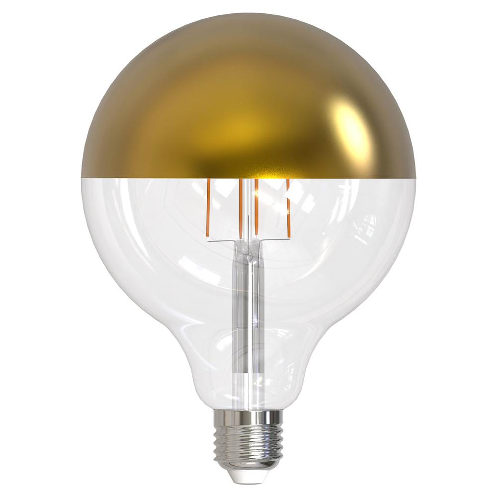 Bulbrite 776924  6w Led G40 2700k Filament Half Gold E26 Fully Compatible Dimming Image 1