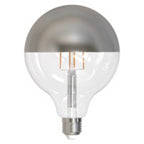 Bulbrite 776920  6w Led G40 2700k Filament Half Mirror E26 Fully Compatible Dimming Image 1