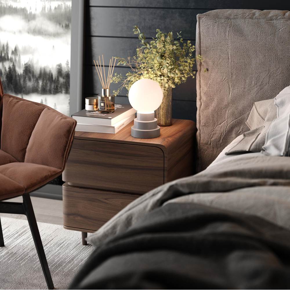 Bulbrite  Cordless Table Lamp Globe Iron