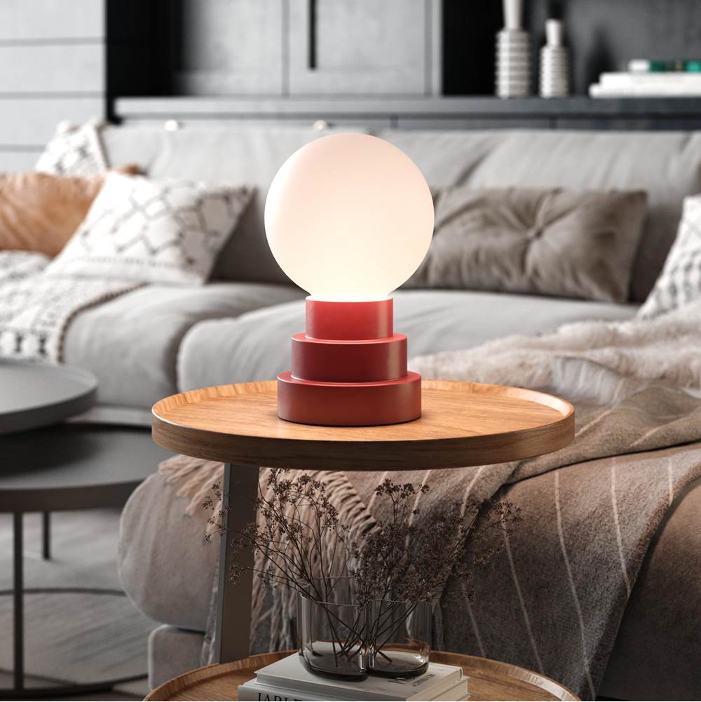 Bulbrite K70201 Oxblood Cordless Table Lamp Globe Oxblood Image 2