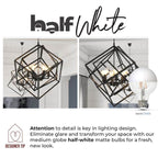 Bulbrite 776837  5w Led A19 2700k Filament Half White Fully Compatible Dimming Image 2