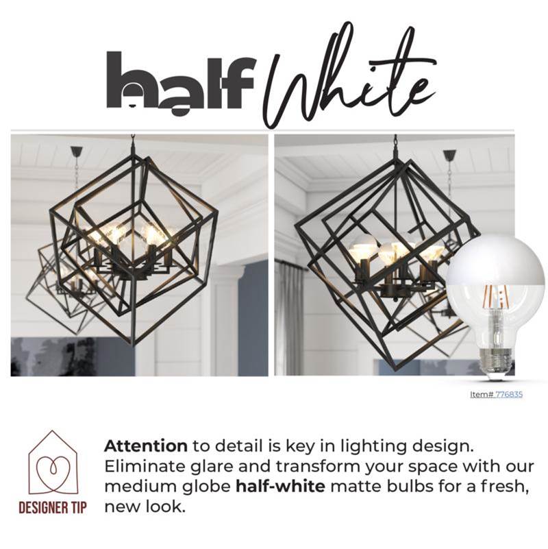 Bulbrite 776840  6w Led G25 2700k Filament Half White Fully Compatible Dimming Image 2