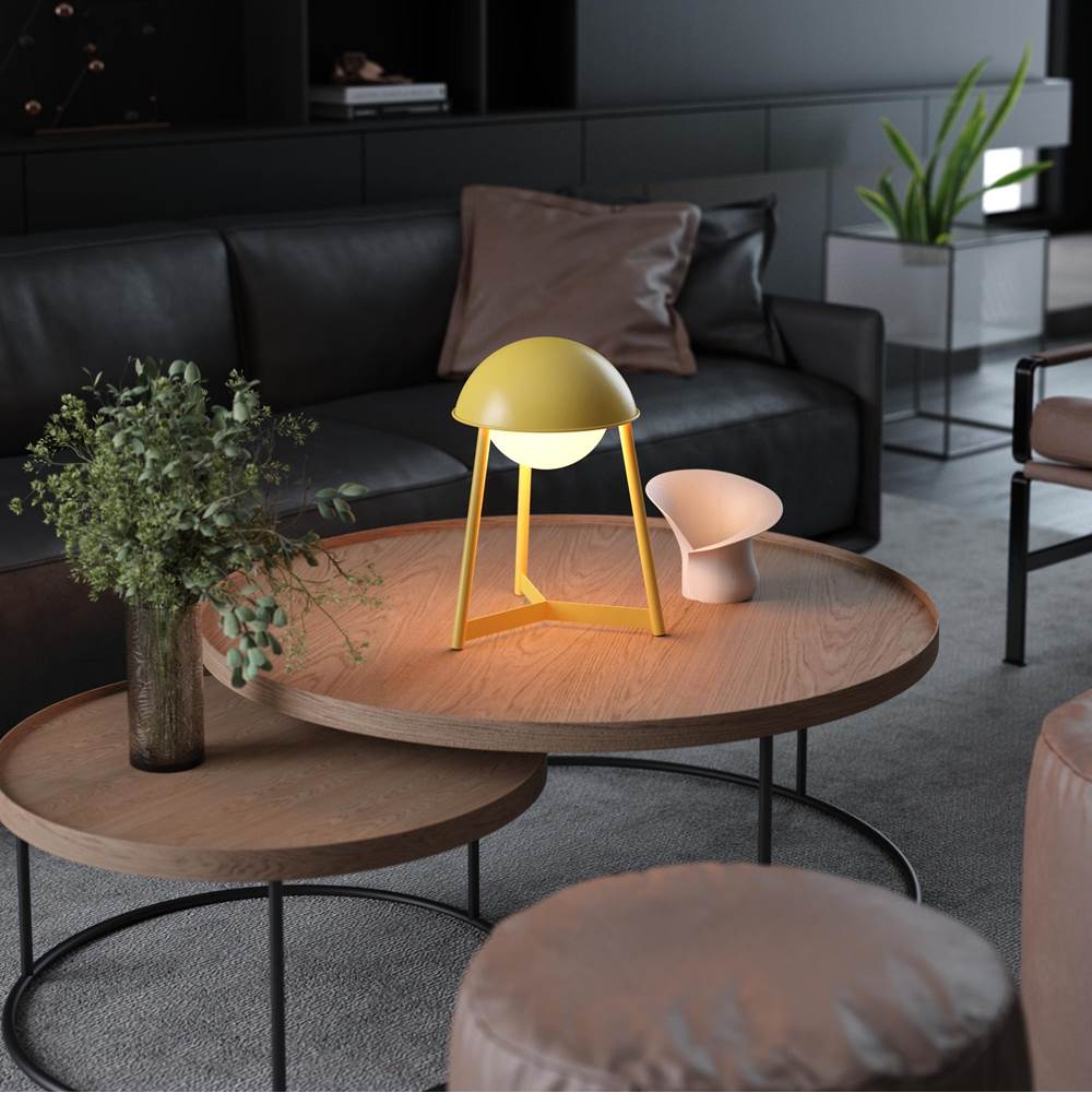Bulbrite  Cordless Table Lamp Helmet Citrone